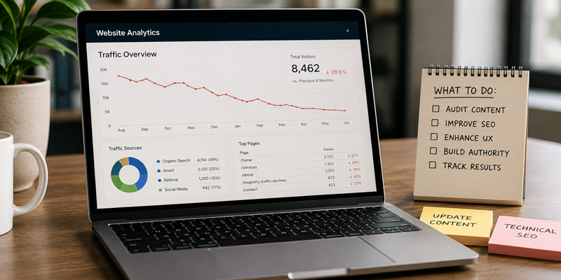 Why Your Website Traffic Is Declining (And What to Do About It in 2026)